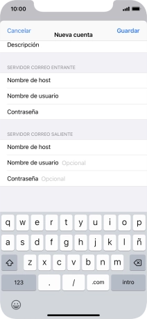Pulsa Guardar. Ahora se ha configurado tu cuenta de correo electrónico. Si deseas seleccionar más ajustes del servidor de correo de entrada o de salida, continúa con los pasos siguientes.