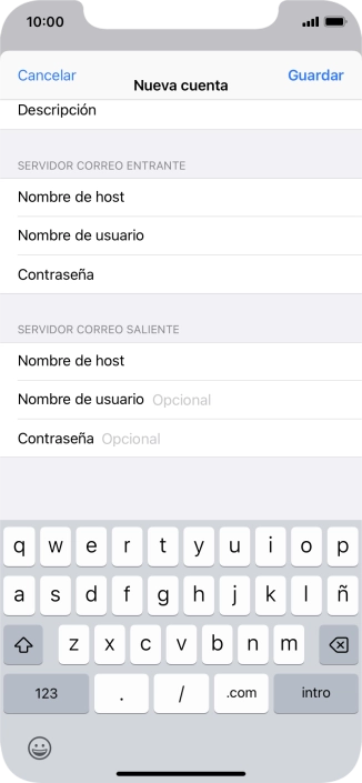 Pulsa Guardar. Ahora se ha configurado tu cuenta de correo electrónico. Si deseas seleccionar más ajustes del servidor de correo de entrada o de salida, continúa con los pasos siguientes.