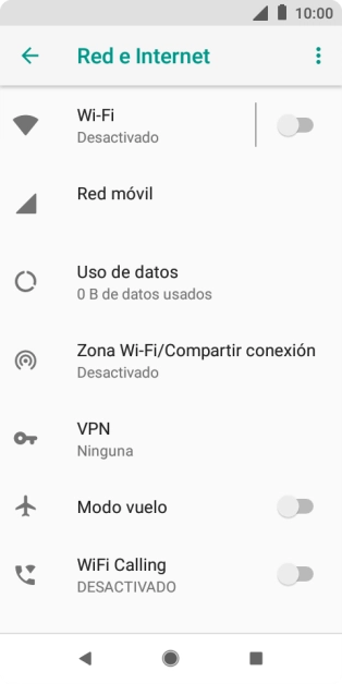 Pulsa Zona Wi-Fi/Compartir conexión.