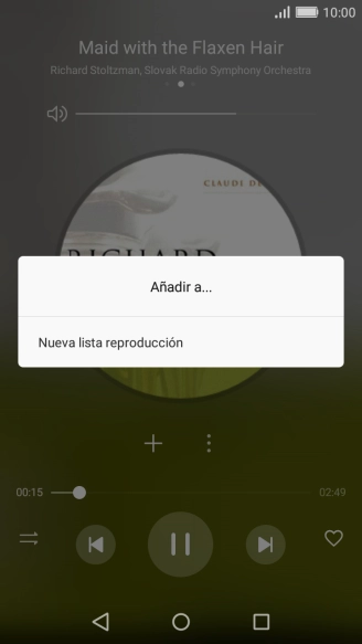 Pulsa Nueva lista reproducción.