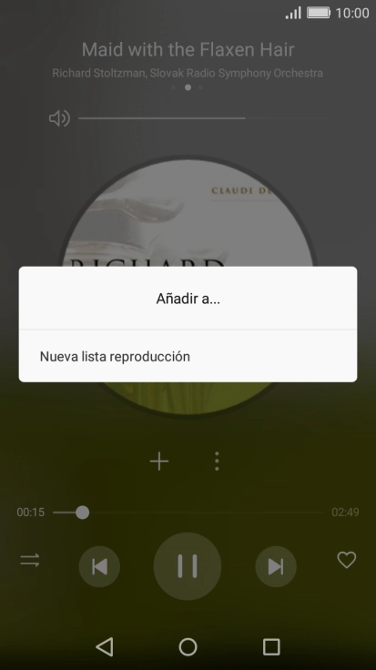Pulsa Nueva lista reproducción.