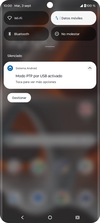 Pulsa Toca para ver más opciones.