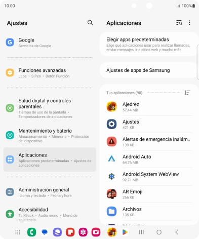 Pulsa la app deseada.