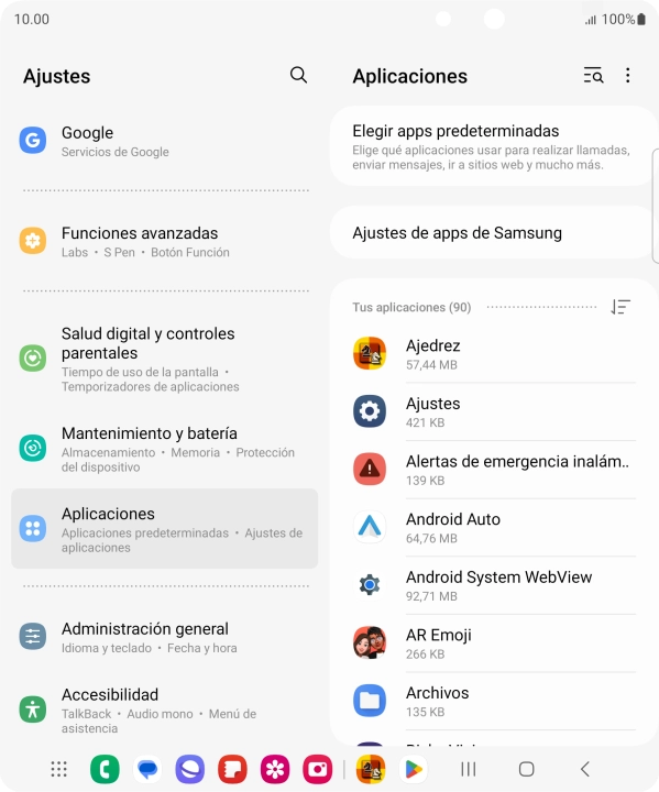 Pulsa la app deseada.