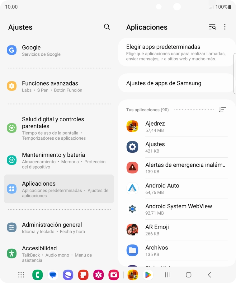 Pulsa la app deseada.