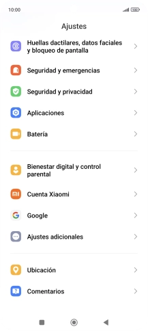Pulsa Ajustes adicionales. Pulsa Ajustes adicionales.