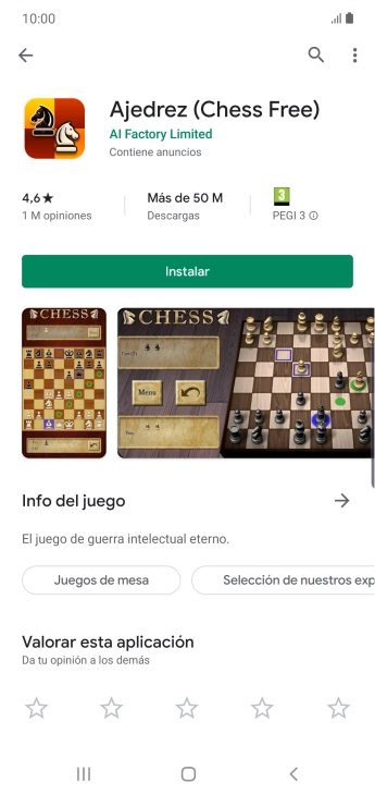 Pulsa Instalar y sigue las indicaciones de la pantalla para instalar la app.