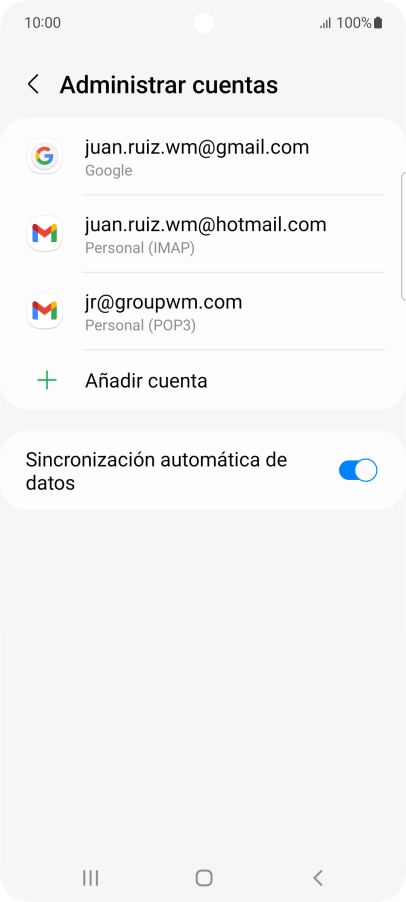 Pulsa el indicador junto a 