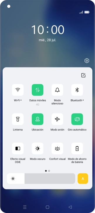 Pulsa el icono de ajustes.