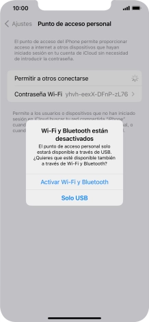 Si el wifi está desactivado, pulsa Activar Wi-Fi y Bluetooth.