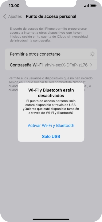 Si el wifi está desactivado, pulsa Activar Wi-Fi y Bluetooth.