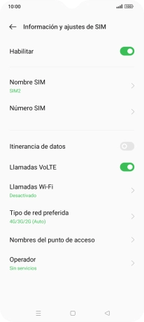 Pulsa el indicador junto a 