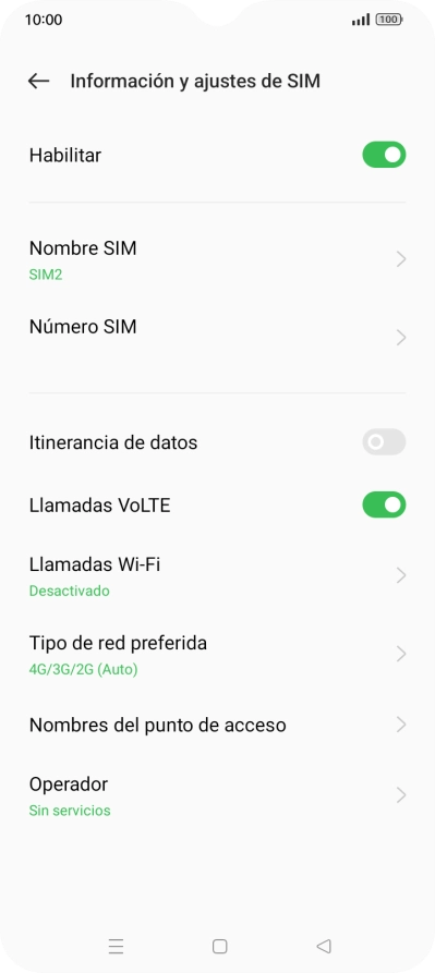 Pulsa el indicador junto a 