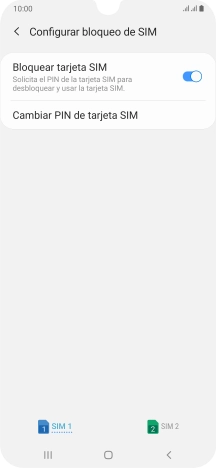 Pulsa la tarjeta SIM deseada.