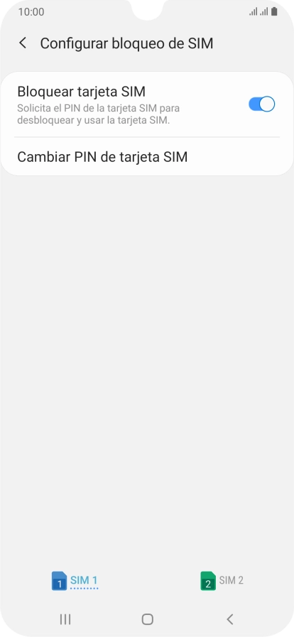 Pulsa la tarjeta SIM deseada.