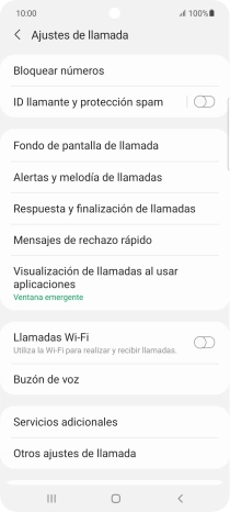 Pulsa Servicios adicionales.