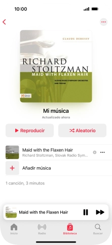 Pulsa el título de la canción. Pulsa el título de la canción.