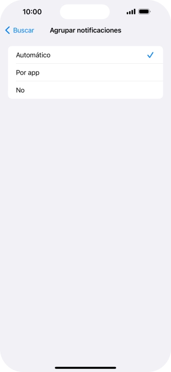 Pulsa el ajuste deseado.