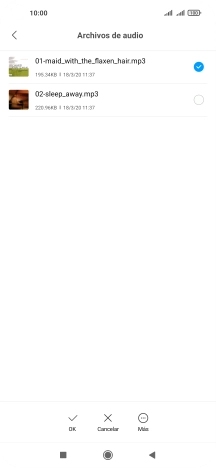 Al encontrar un timbre de llamada de tu gusto, pulsa OK.