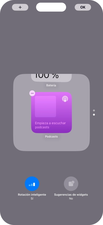 Pulsa Rotación inteligente para activar o desactivar la función.