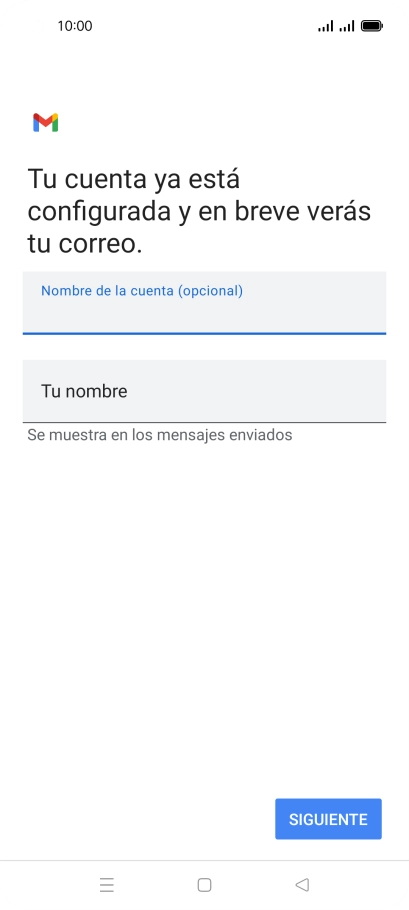 Pulsa Tu nombre e introduce el nombre del remitente.