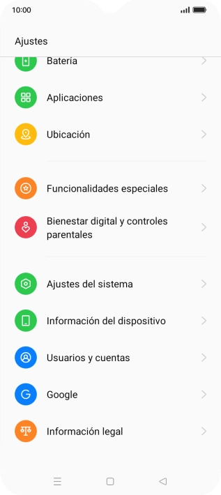 Pulsa Ajustes del sistema.