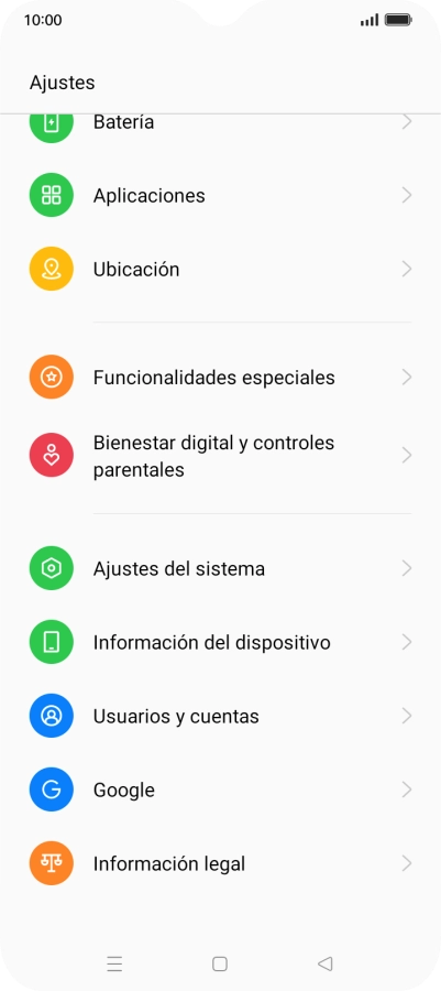 Pulsa Ajustes del sistema.