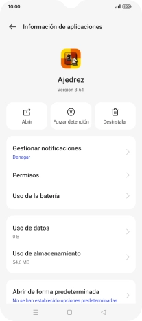 Pulsa Uso de almacenamiento.