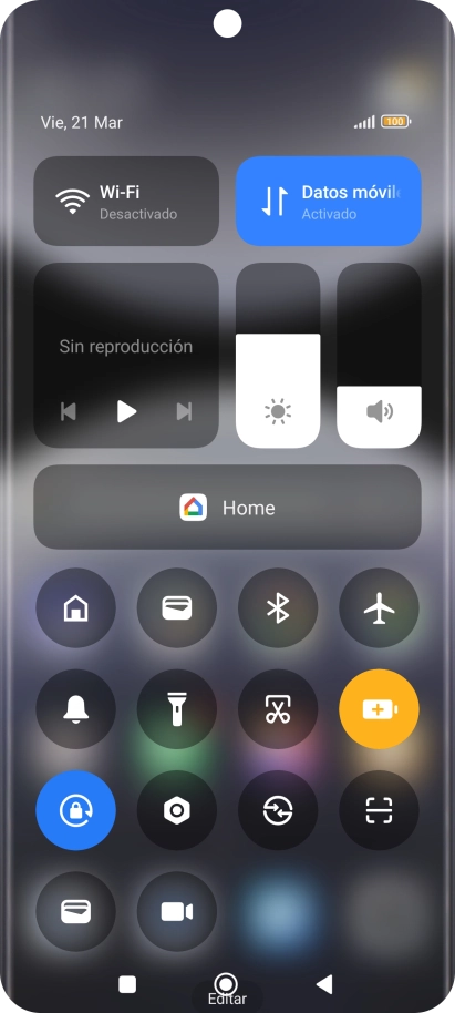 Pulsa la tecla de inicio para terminar y regresar a la pantalla de inicio.