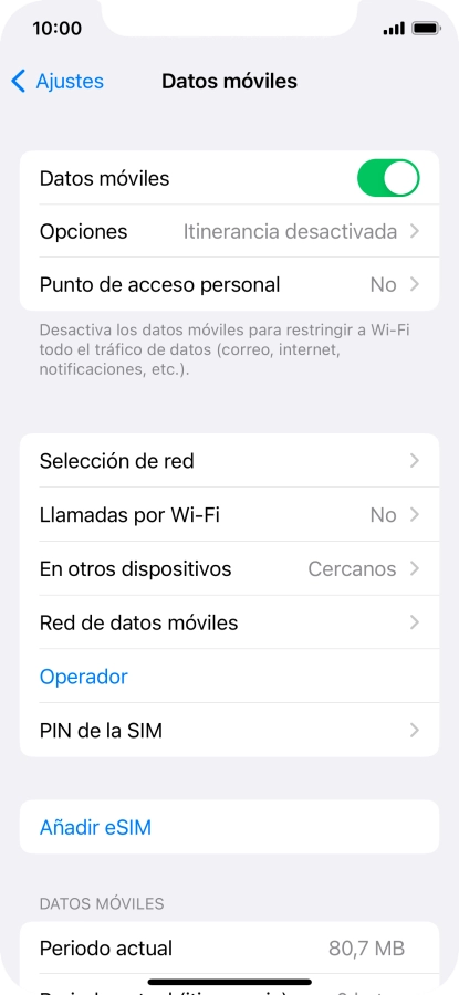Pulsa Selección de red.