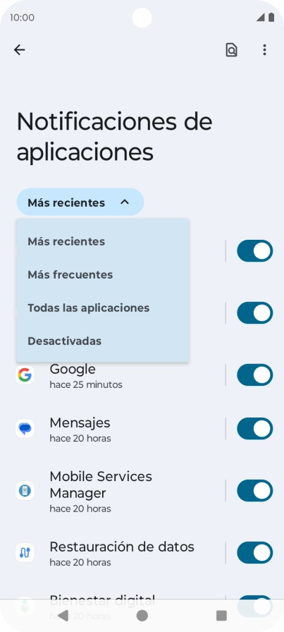 Pulsa Todas las aplicaciones.