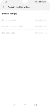 Pulsa el tipo de desvío deseado.