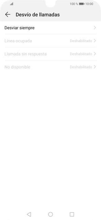 Pulsa el tipo de desvío deseado.