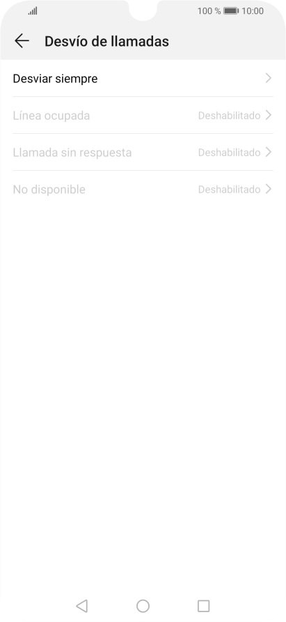 Pulsa el tipo de desvío deseado.