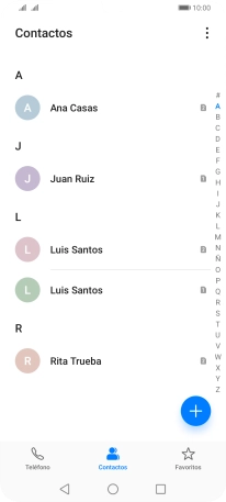 Pulsa el contacto deseado.
