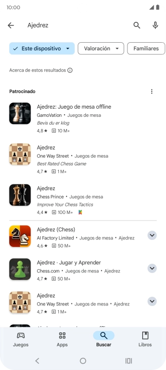 Pulsa la app deseada.