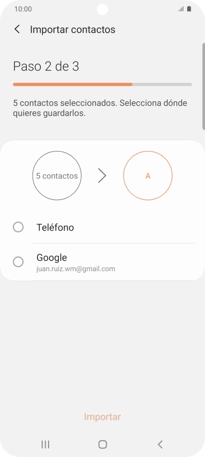 Pulsa Teléfono.