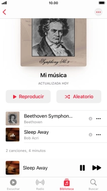 Pulsa el título de la canción.