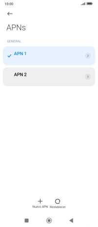 Pulsa en el campo junto a la conexión de datos para activarla.