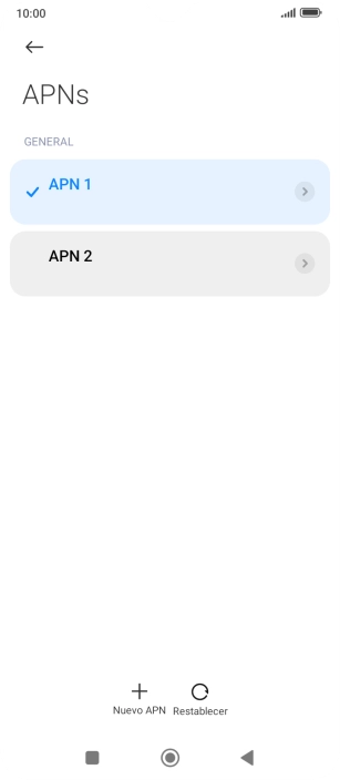 Pulsa en el campo junto a la conexión de datos para activarla.