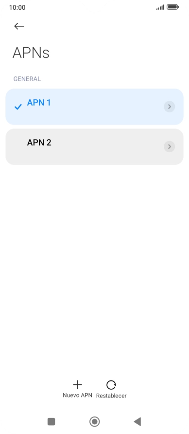 Pulsa en el campo junto a la conexión de datos para activarla.