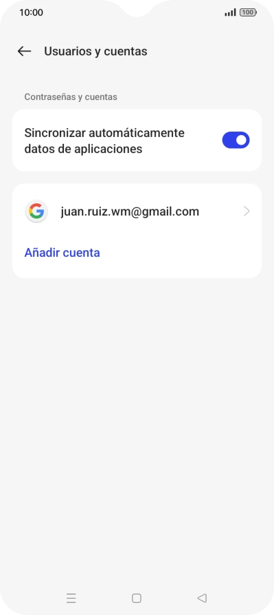 Pulsa Añadir cuenta.