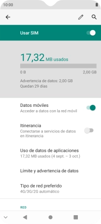 Pulsa Tipo de red preferido.