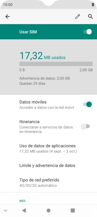 Pulsa Tipo de red preferido.