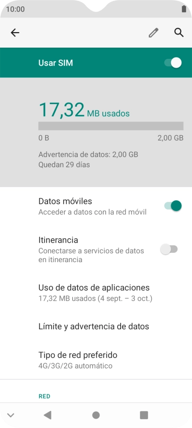 Pulsa Tipo de red preferido.