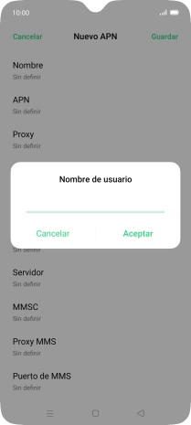 Introduce wap@wap y pulsa Aceptar.