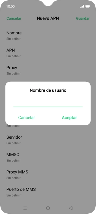 Introduce wap@wap y pulsa Aceptar.
