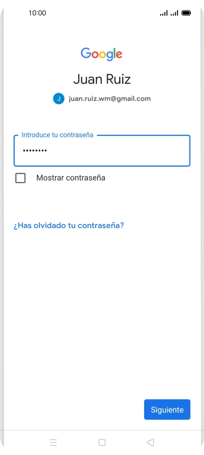 Pulsa Siguiente.