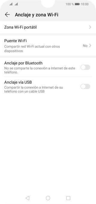 Pulsa Zona Wi-Fi portátil.