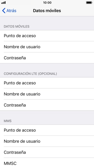 Pulsa  Punto de acceso e introduce airtelwap.es.